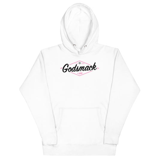 Godsmack - Black and Pink Logo Hoodie White