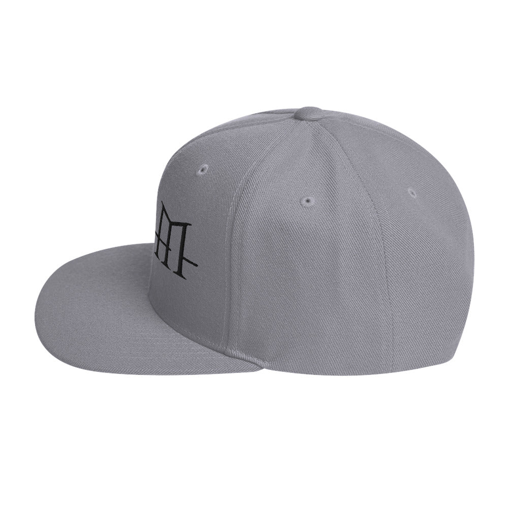 HIM Classic Logo Grey Embroidered Snap Back Hat