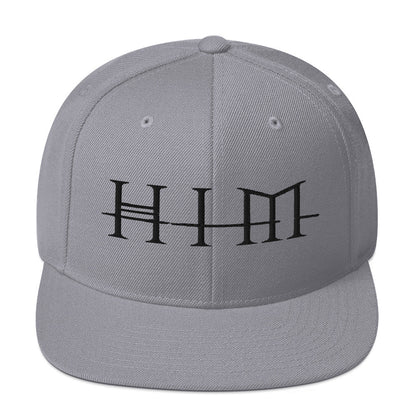 HIM Classic Logo Grey Embroidered Snap Back Hat