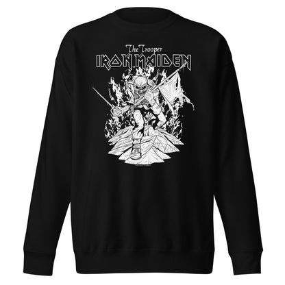 Iron Maiden - Trooper Black and White Sweatshirt Black