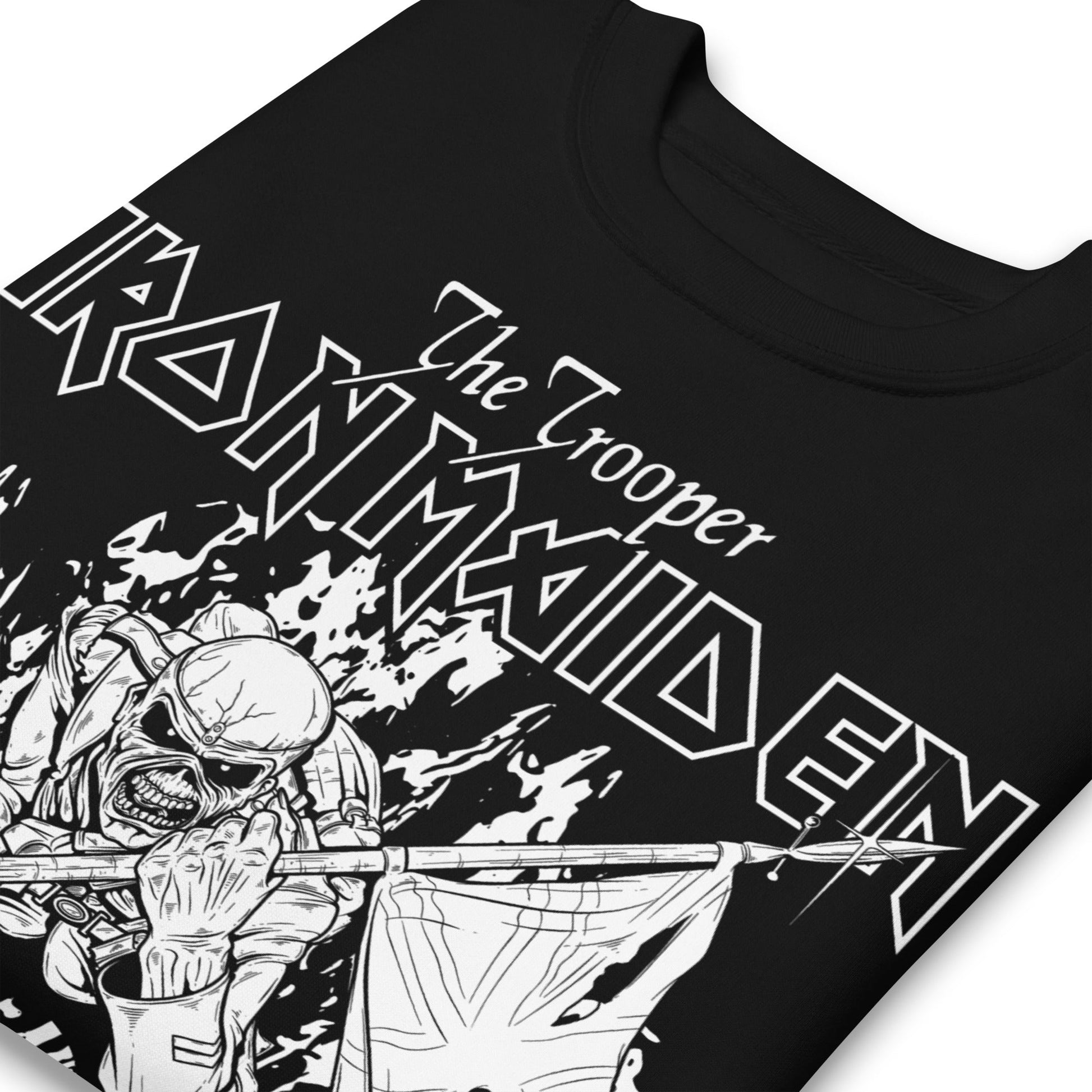Iron Maiden - Trooper Black and White Sweatshirt Black