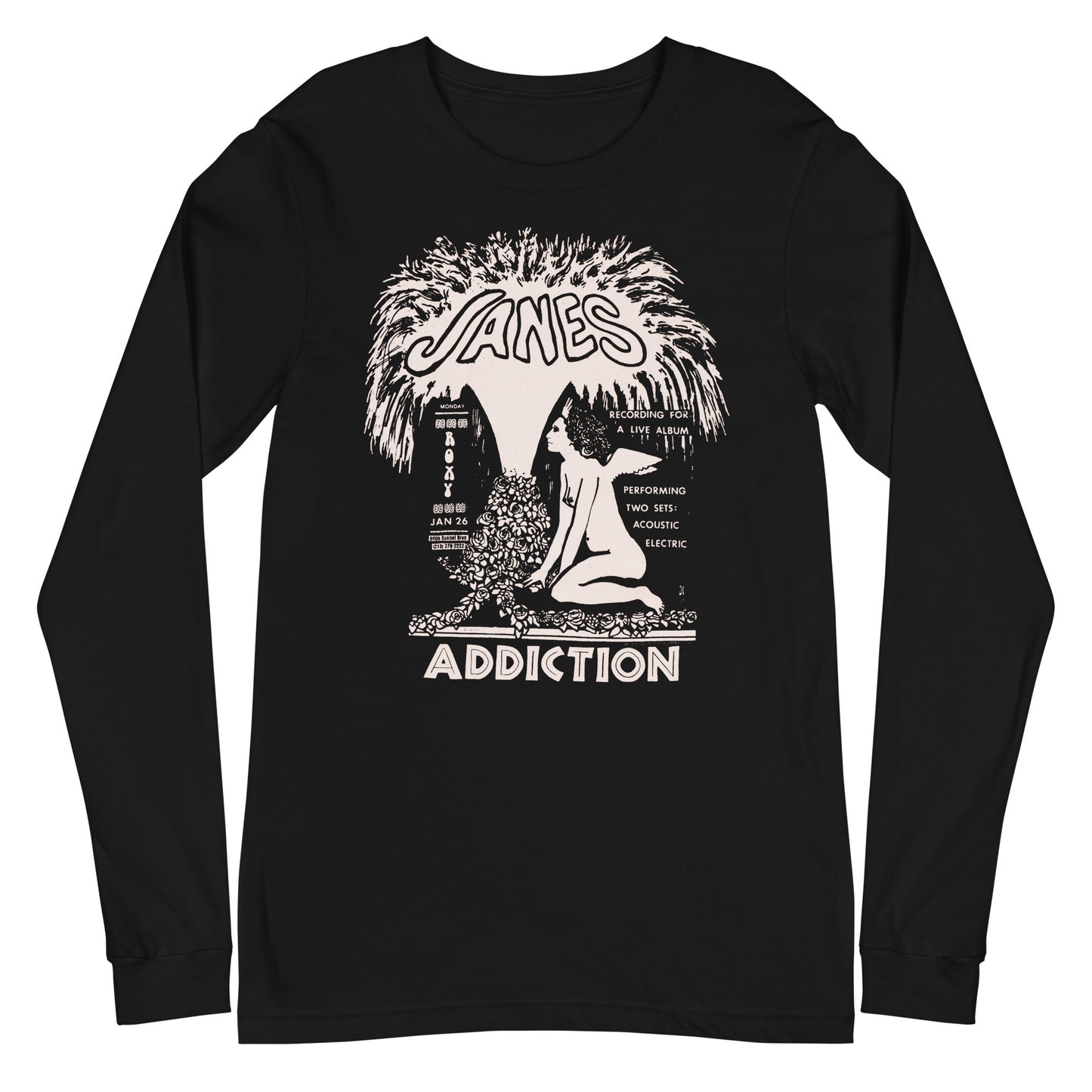 Jane's Addiction - Roxy Live Long Sleeve T-Shirt Black