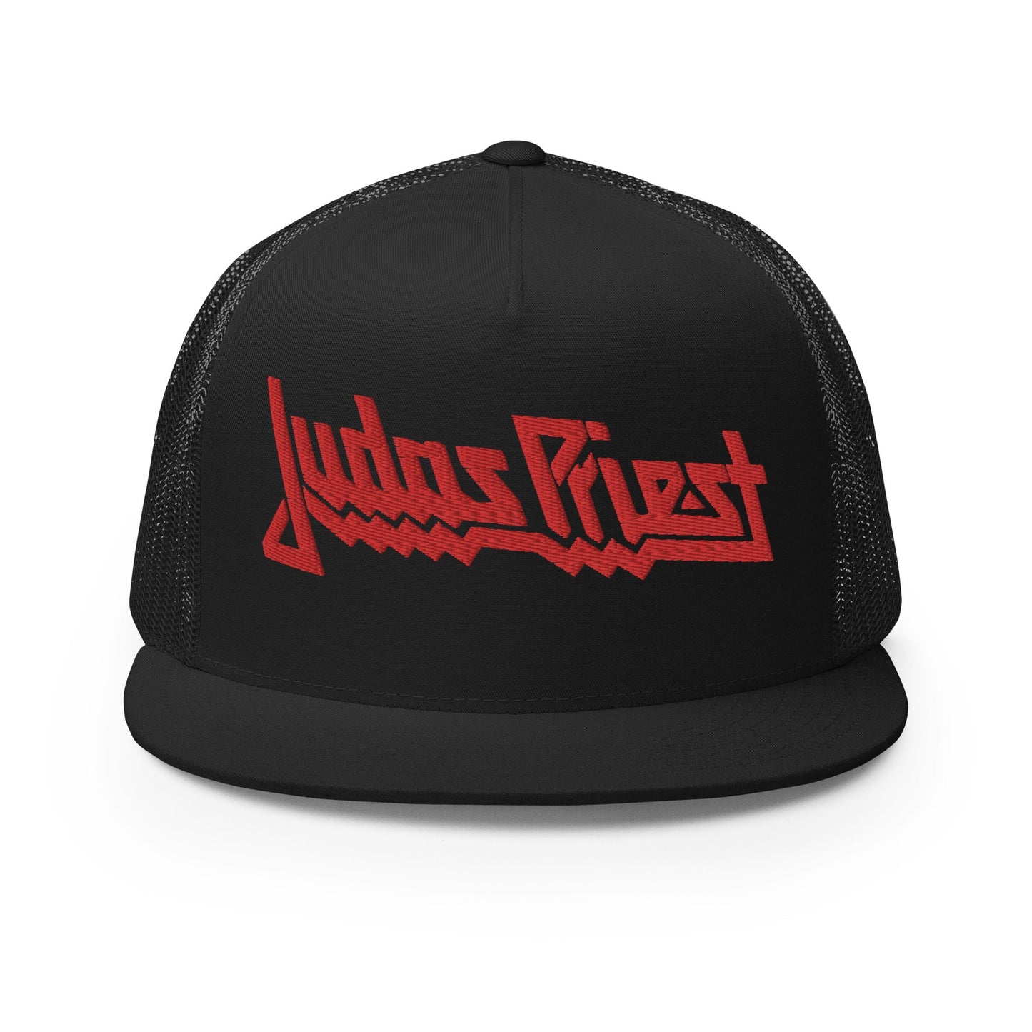 Judas Priest Electric Red Logo Embroidered Trucker Hat