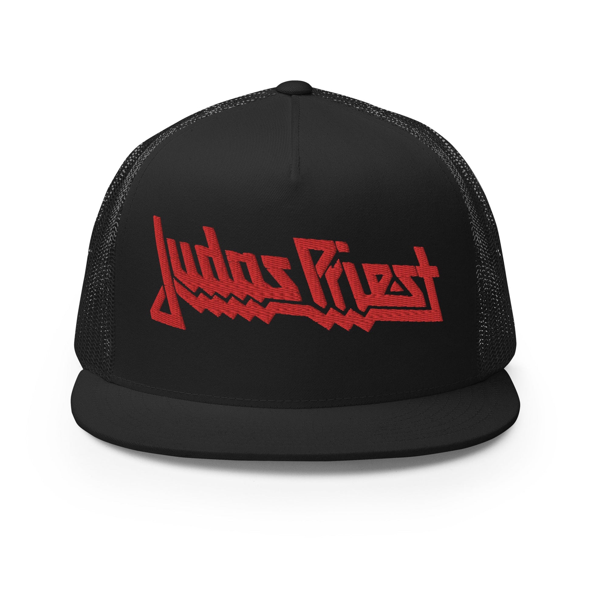 Judas Priest Electric Red Logo Embroidered Trucker Hat