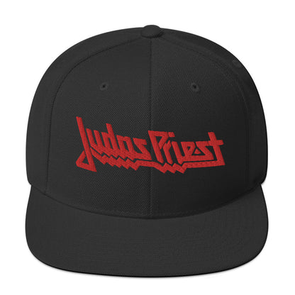 Judas Priest Red Logo Embroidered Snapback Hat