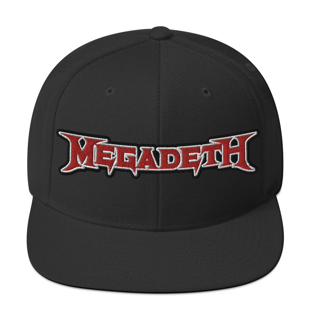 MegaDeth Classic Logo Embroidered Snapback Hat