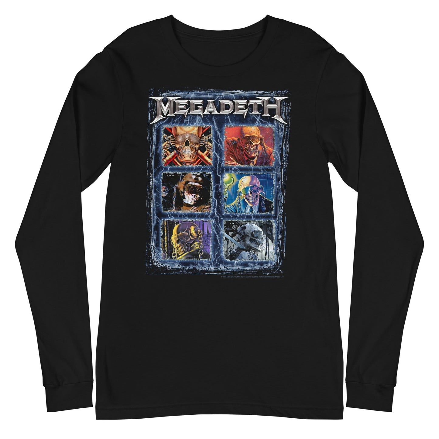 Megadeth - Six Vics Long Sleeve T-Shirt Black