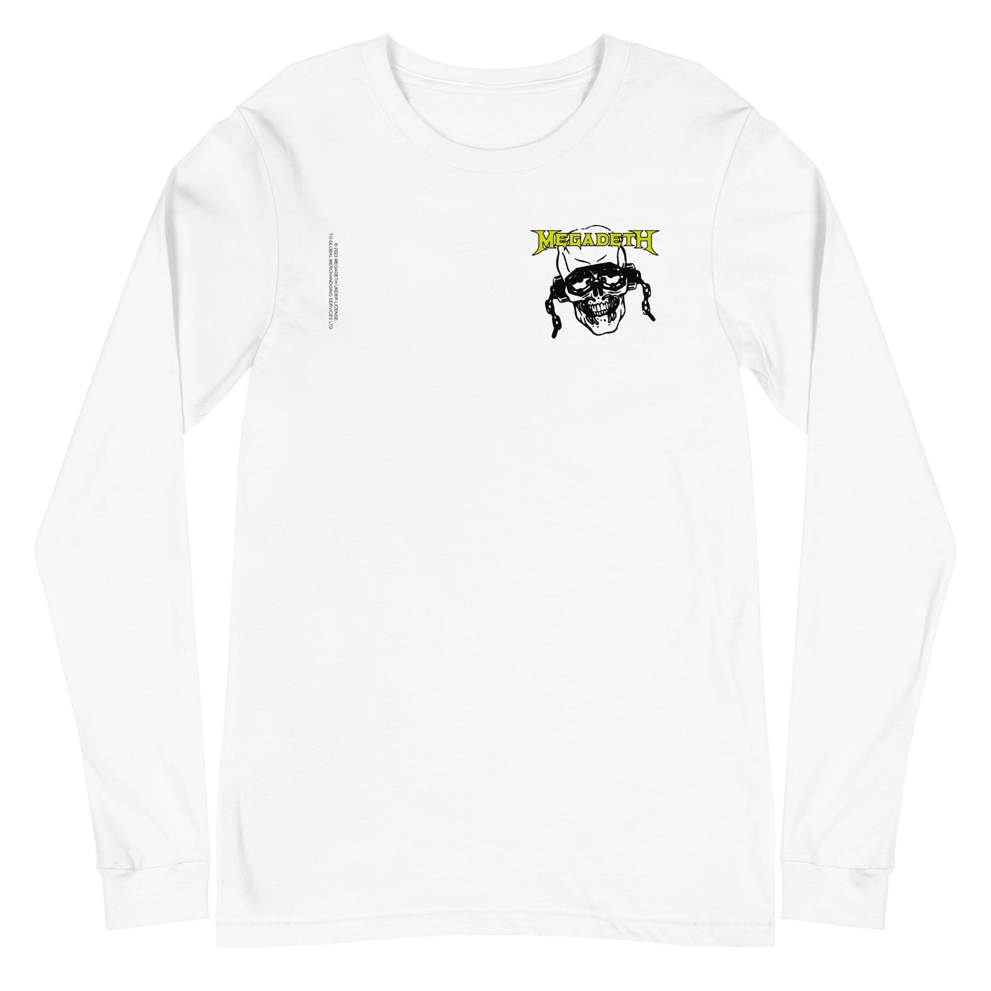 Megadeth - Vic Stamp Long Sleeve T-Shirt White