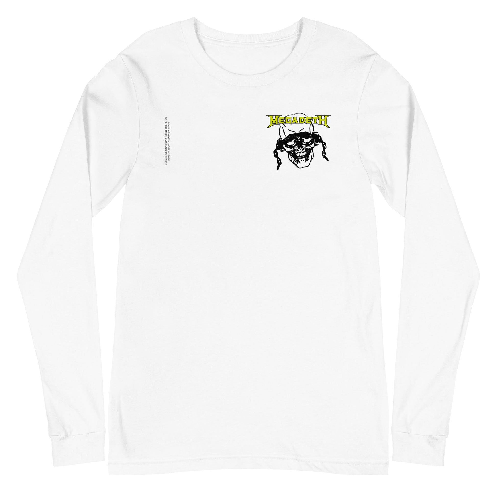 Megadeth - Vic Stamp Long Sleeve T-Shirt White