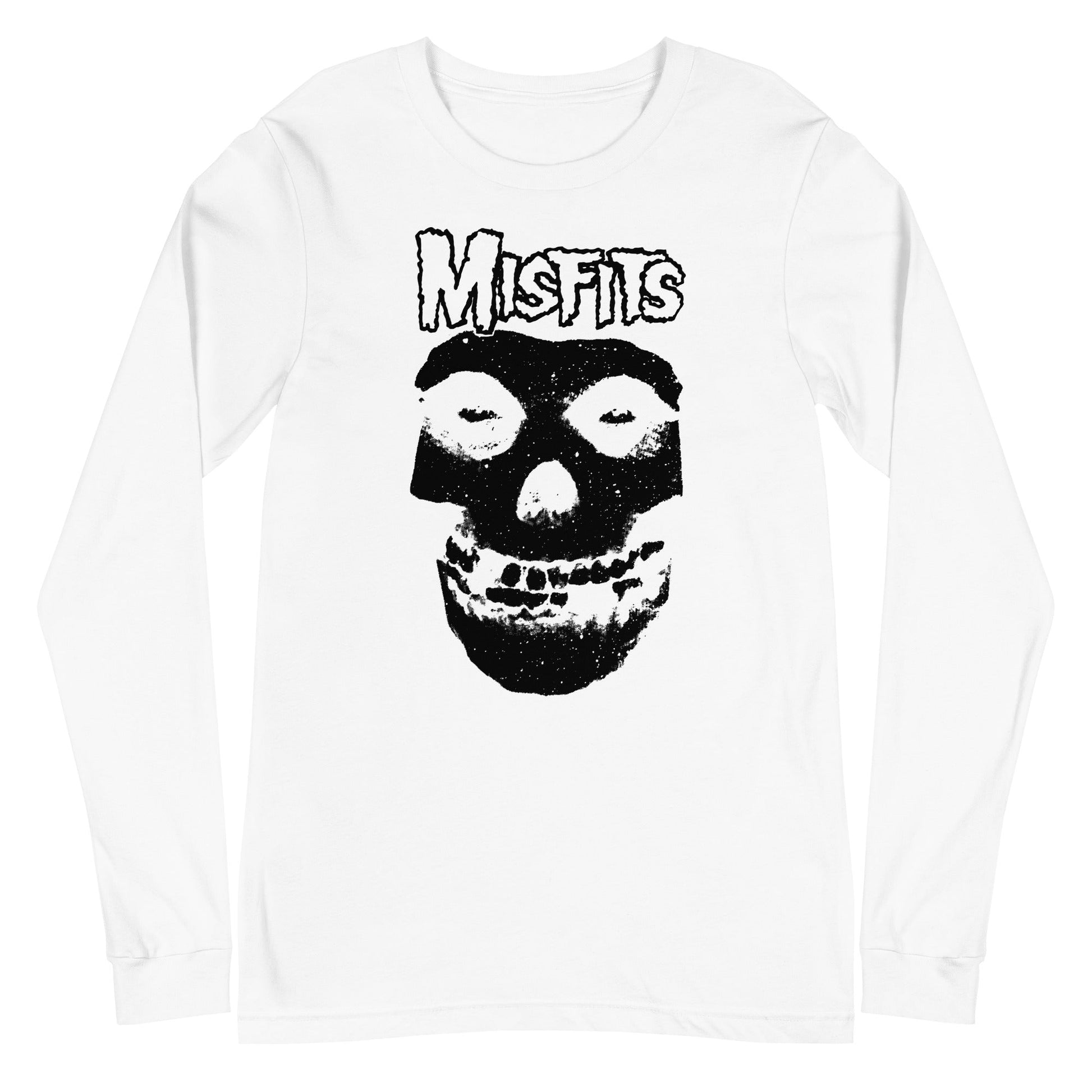 Misfits - Black Skull Long Sleeve T-Shirt White