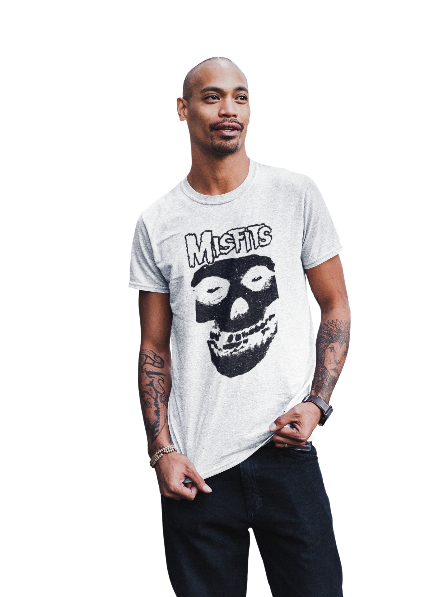Misfits - Black Skull T-Shirt White