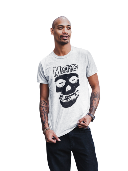 Misfits - Black Skull T-Shirt White