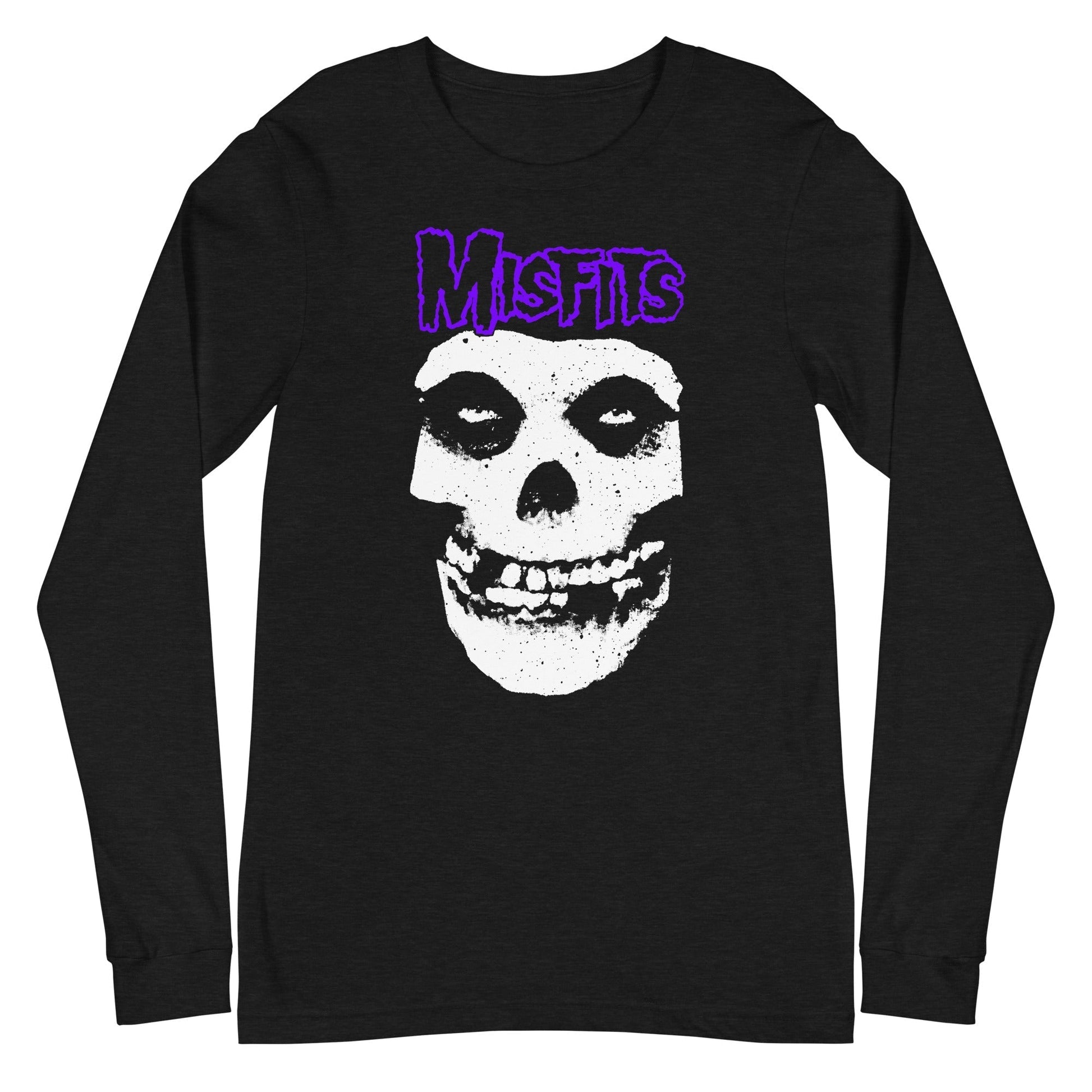 Misfits - Purple Skull Long Sleeve T-Shirt Black