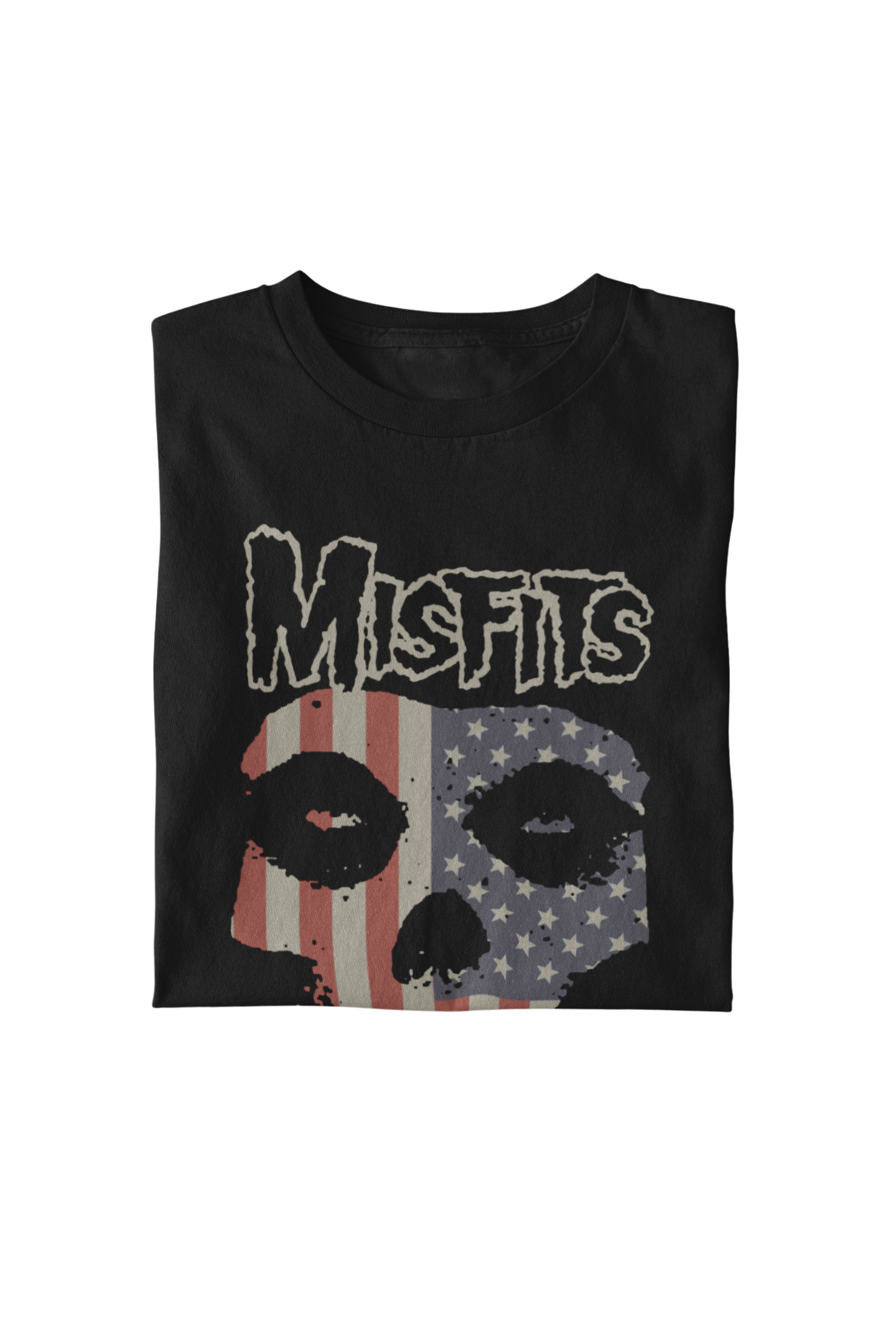 Misfits - USA Skull T-Shirt Black