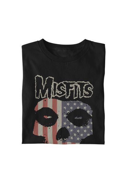 Misfits - USA Skull T-Shirt Black