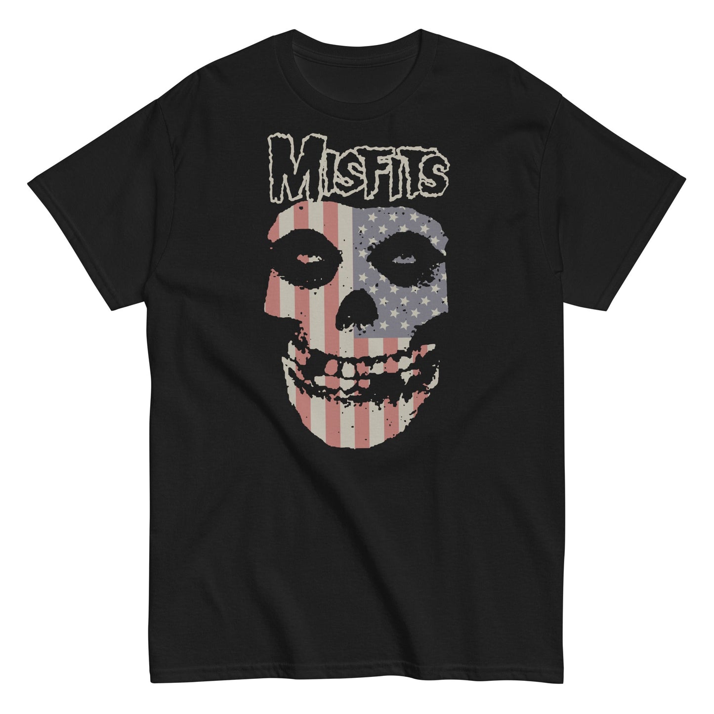 Misfits - USA Skull T-Shirt Black