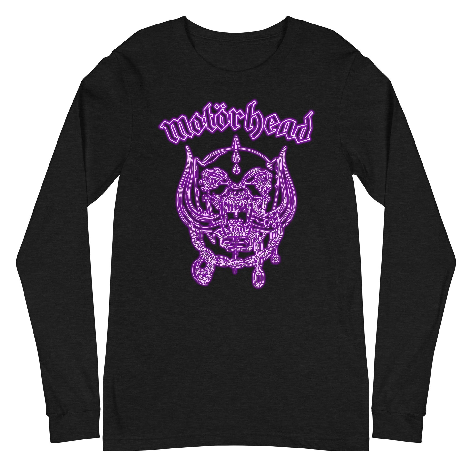 Motorhead - Neon Purple Warpig Long Sleeve T-Shirt Black
