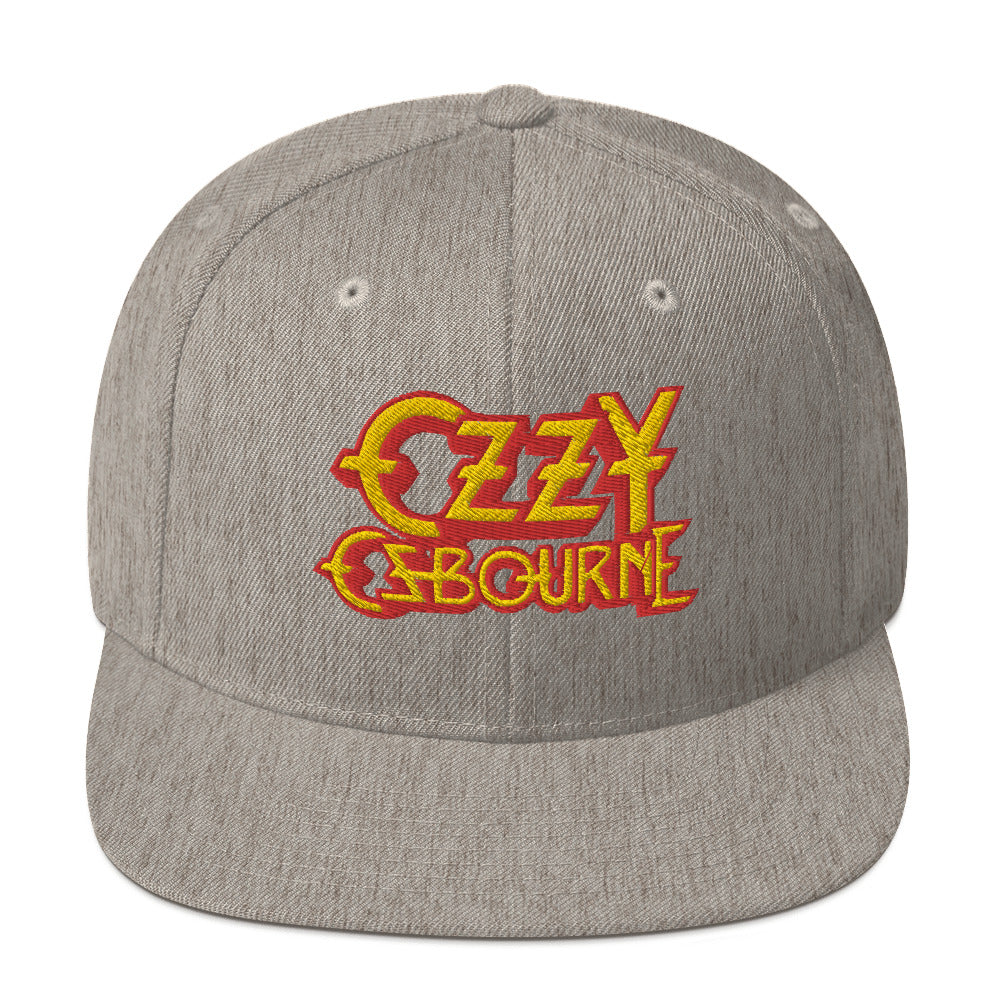 Ozzy Osborne Grey Embroidered Snapback Hat