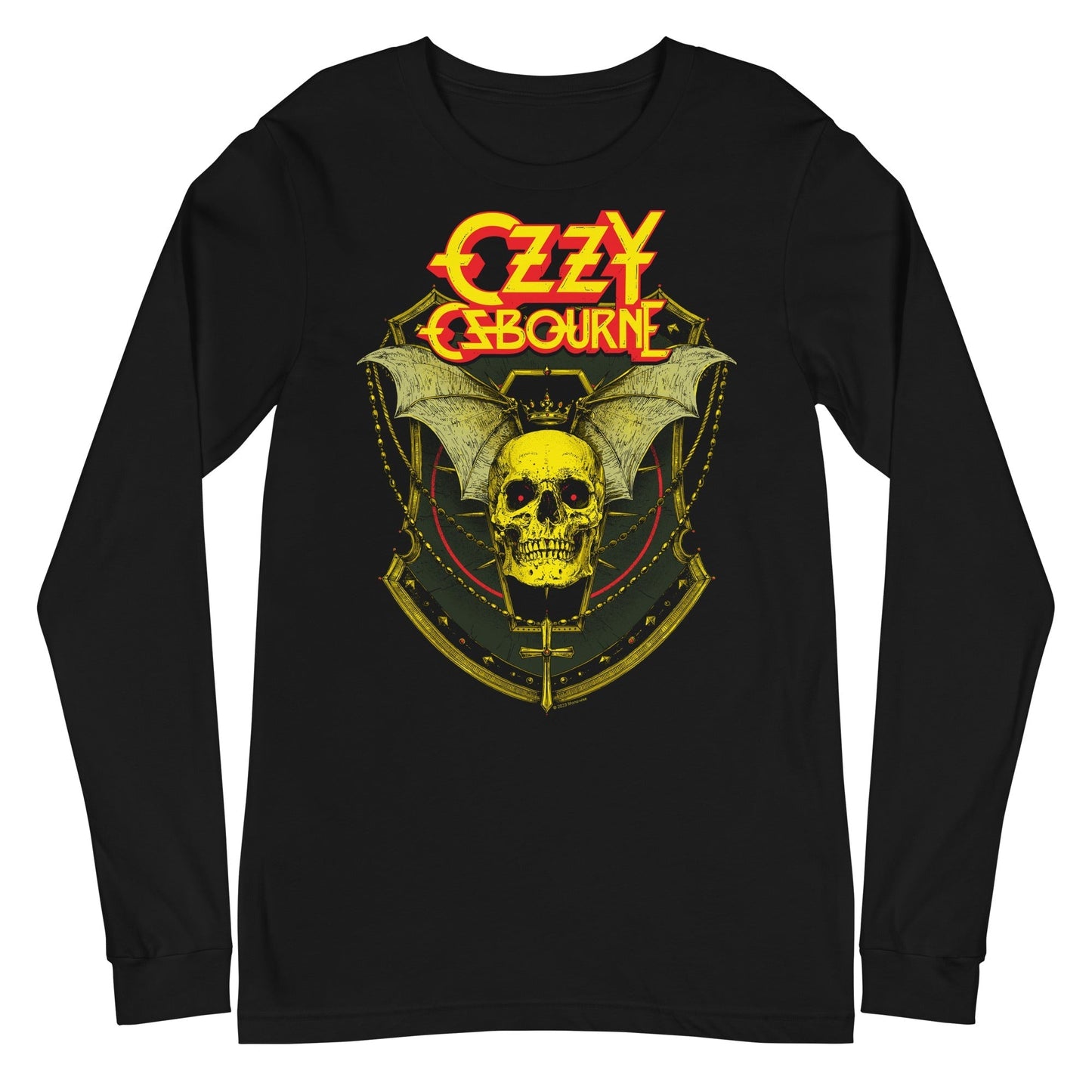 Ozzy Osbourne - Bat Skull Long Sleeve T-Shirt Black