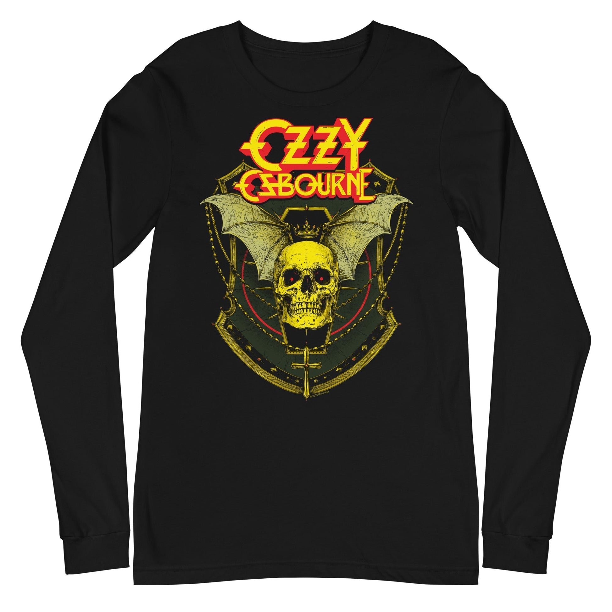 Ozzy Osbourne - Bat Skull Long Sleeve T-Shirt Black