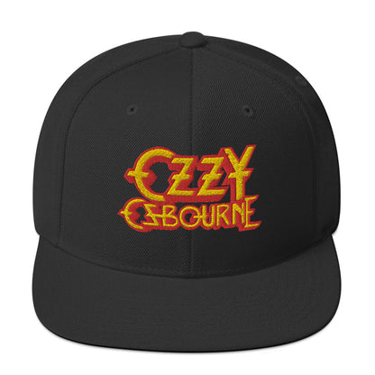 Ozzy Osbourne Black Embroidered Snapback Hat