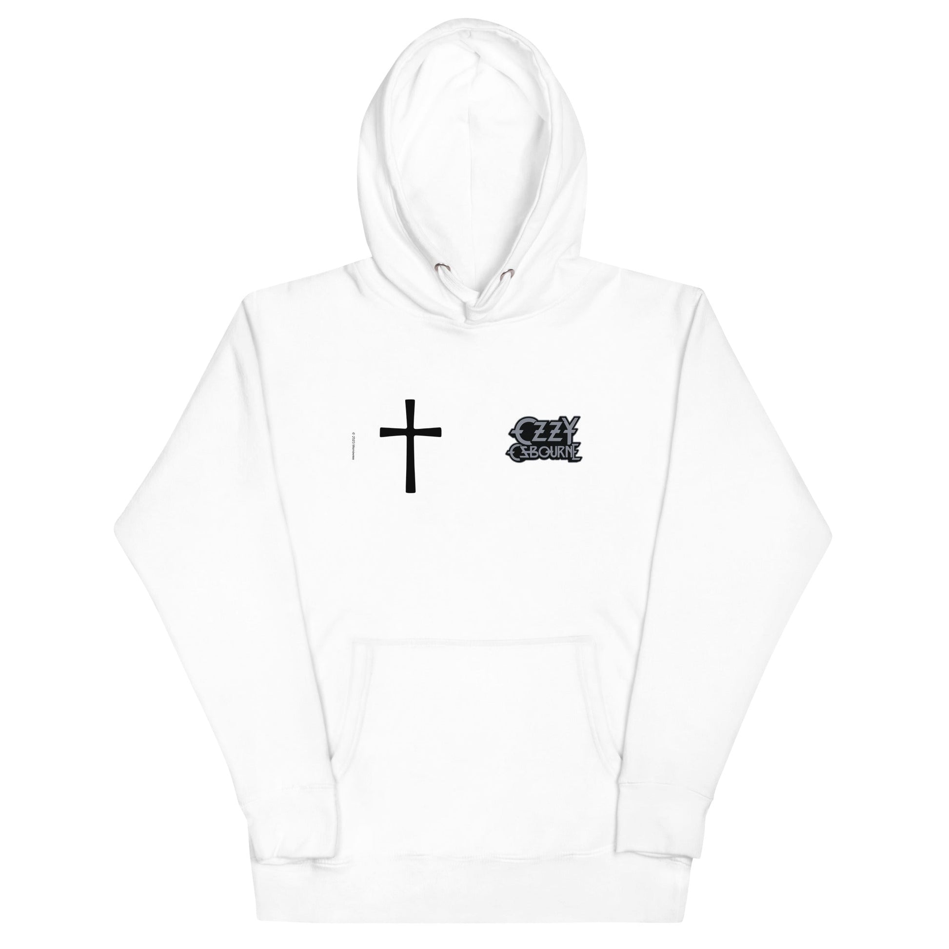 Ozzy Osbourne - Cross Logo Hoodie White