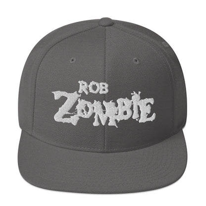 Rob Zombie Classic Logo Grey Embroidered Snap Back Hat