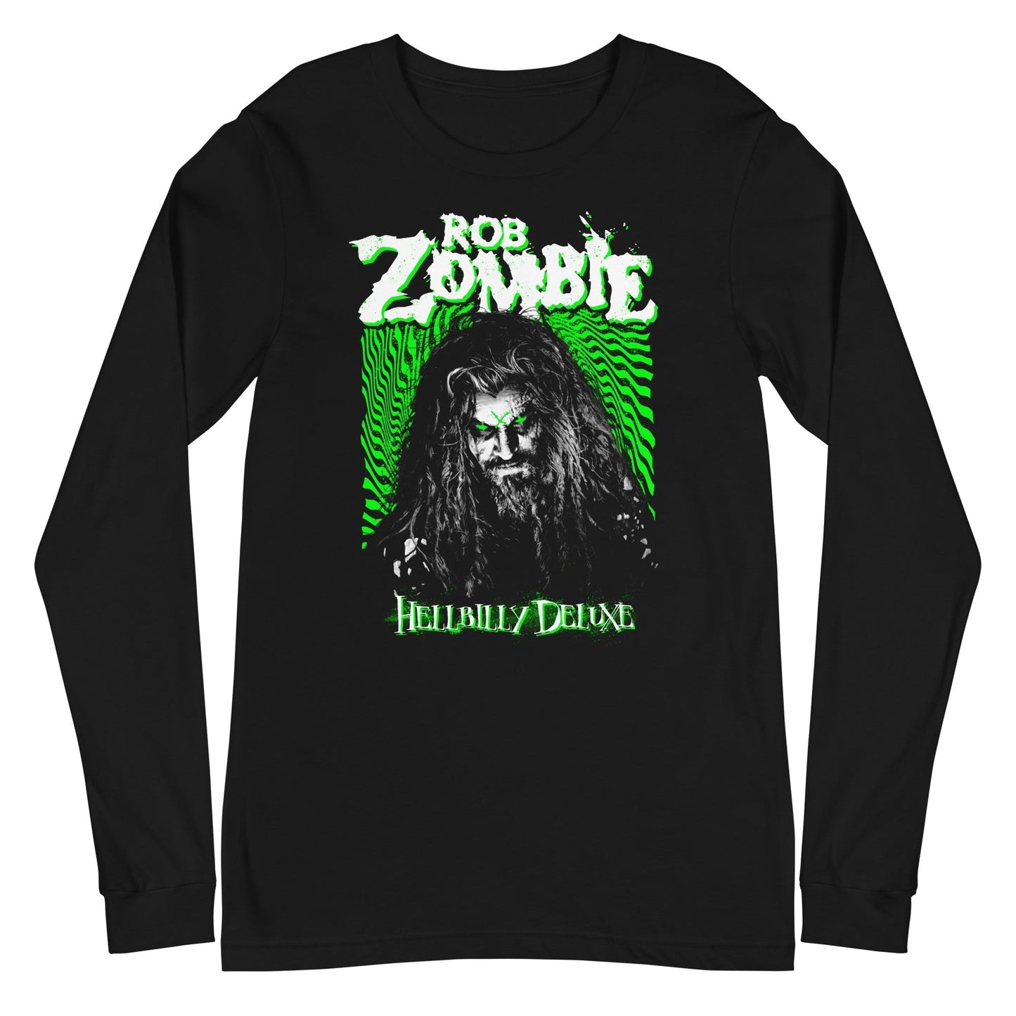 Rob Zombie - Hellbilly Green Long Sleeve T-Shirt Black