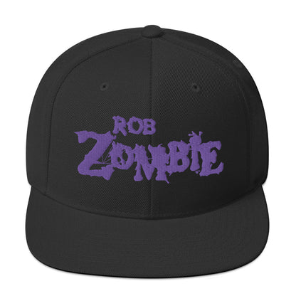Rob Zombie Purple Logo Embroidered Snapback Hat