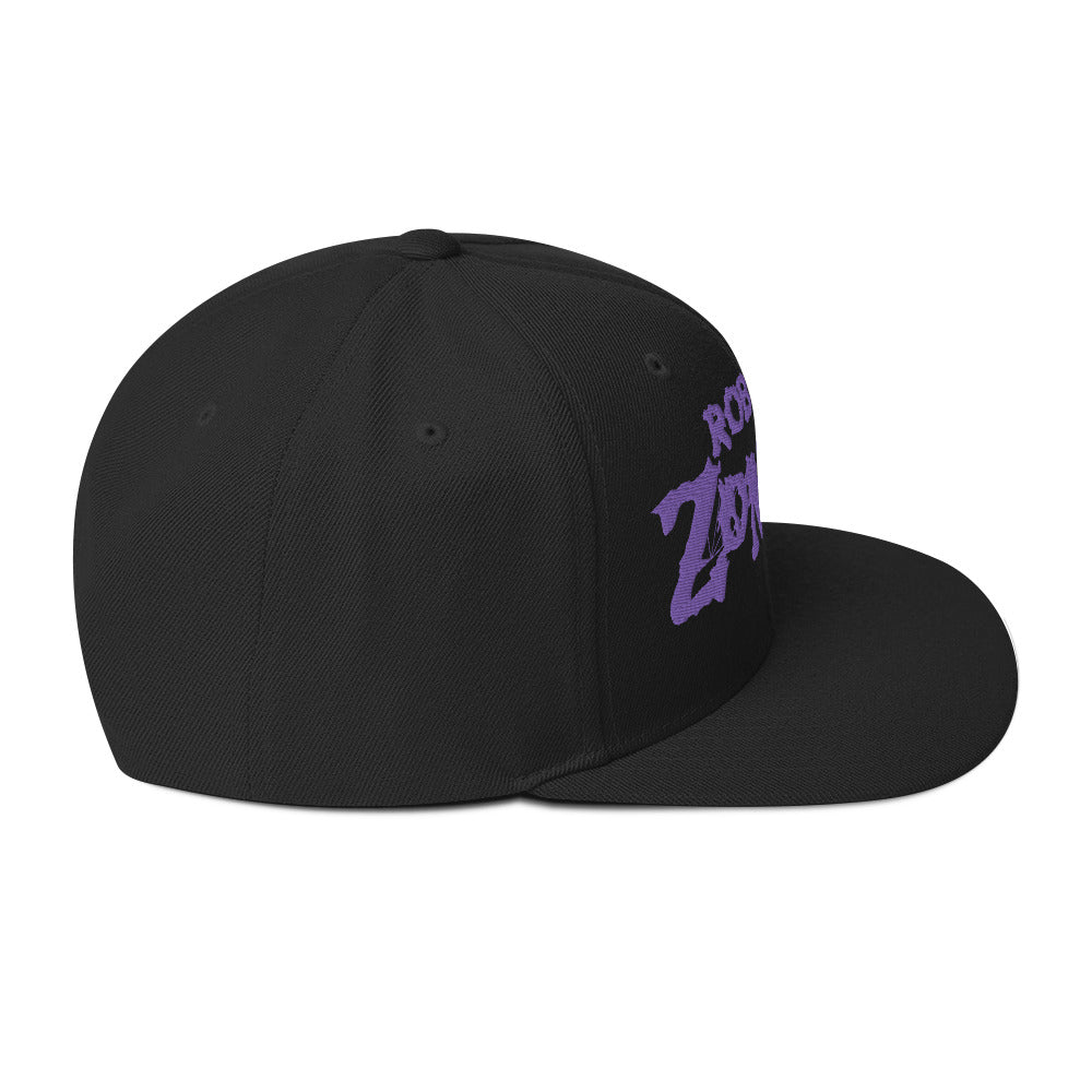 Rob Zombie Purple Logo Embroidered Snapback Hat