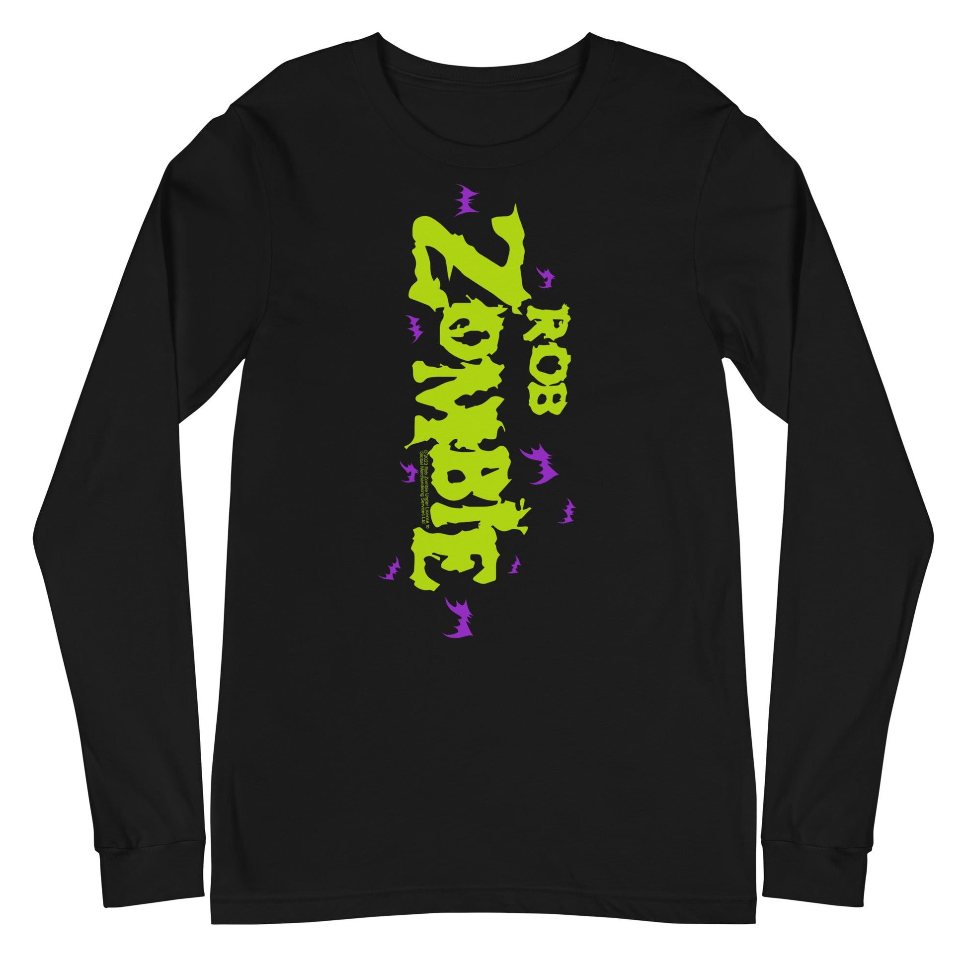 Rob Zombie - Vertical Logo Long Sleeve T-Shirt Black