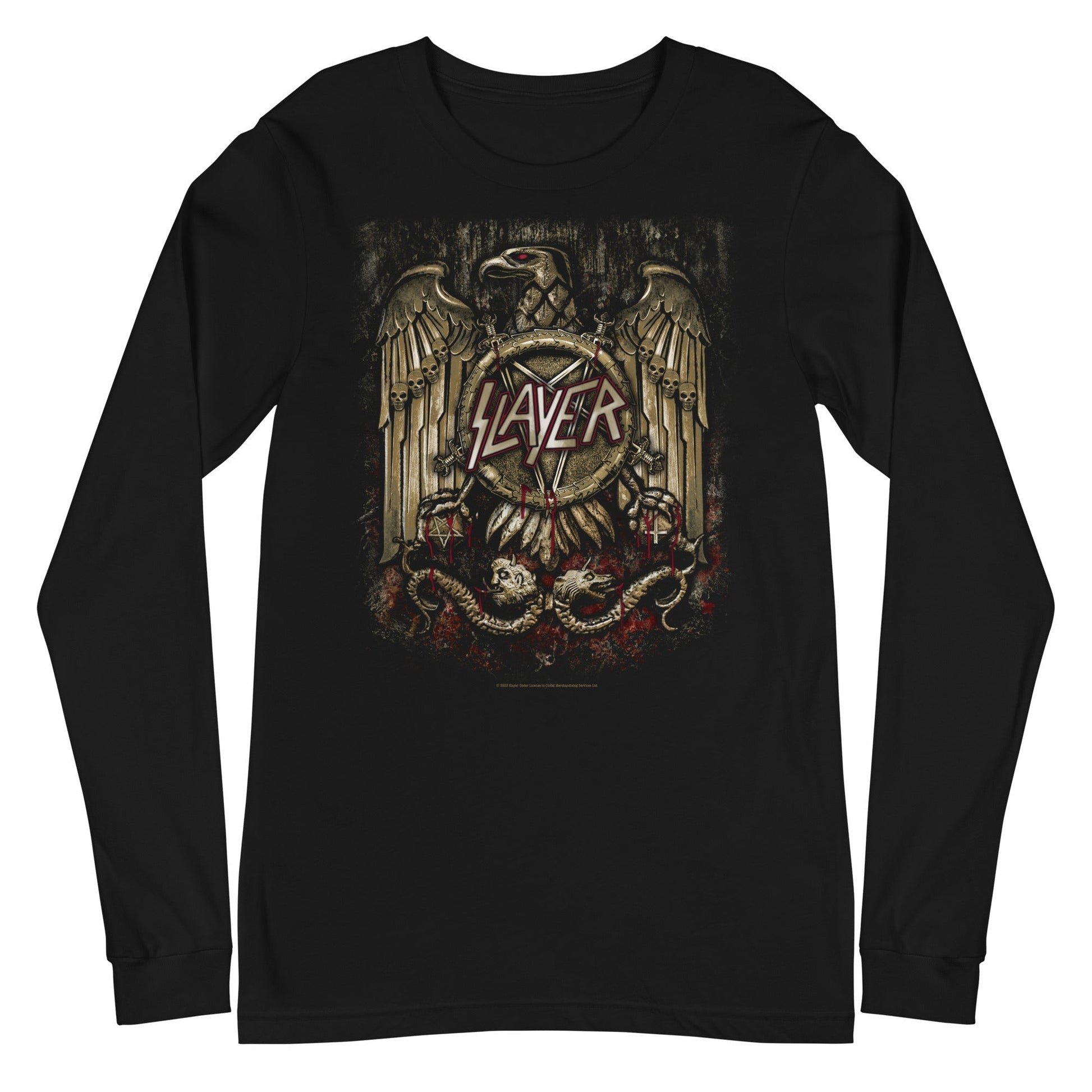 Slayer - Eagle Statue Long Sleeve T-Shirt Black