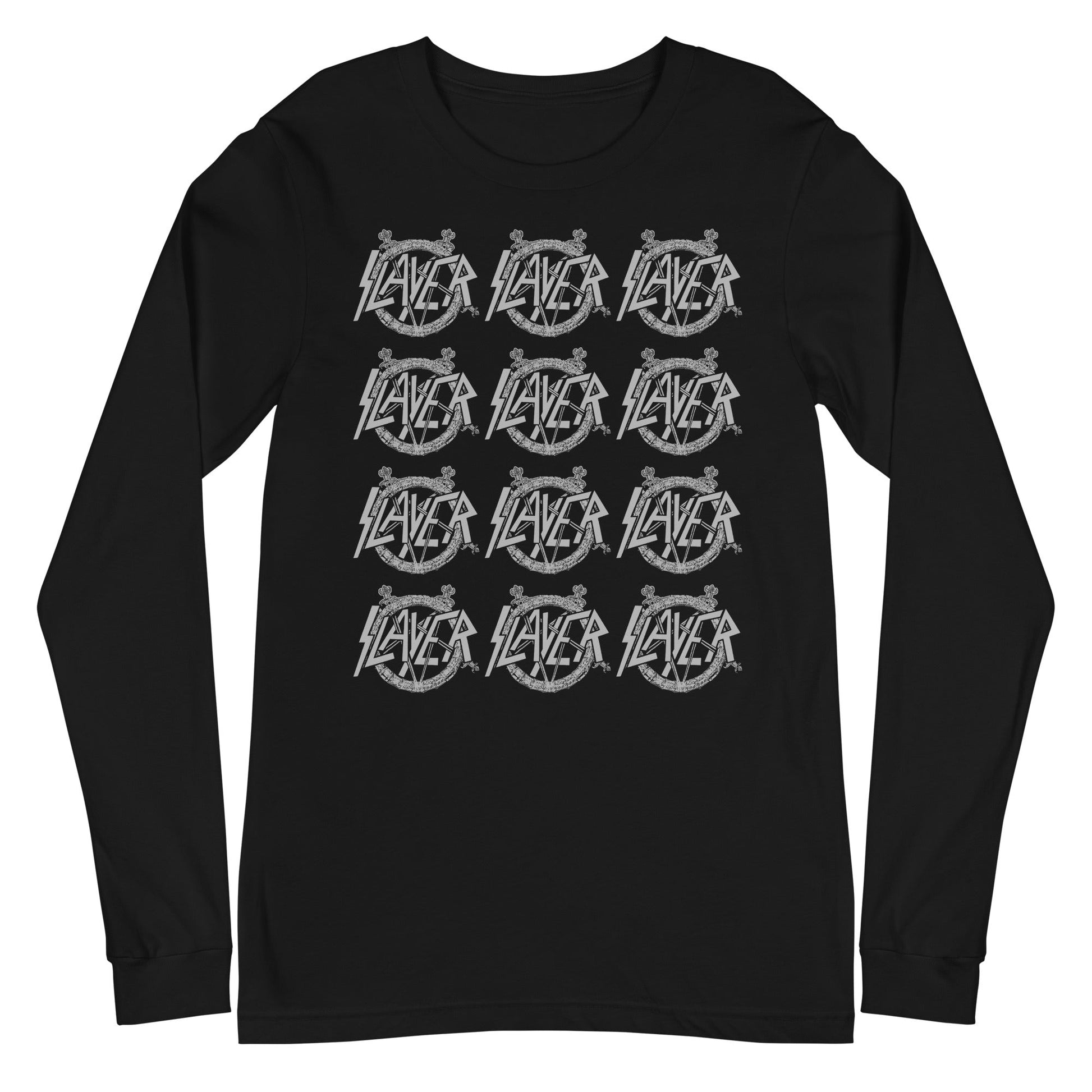Slayer - Repeat Logo Long Sleeve T-Shirt Black
