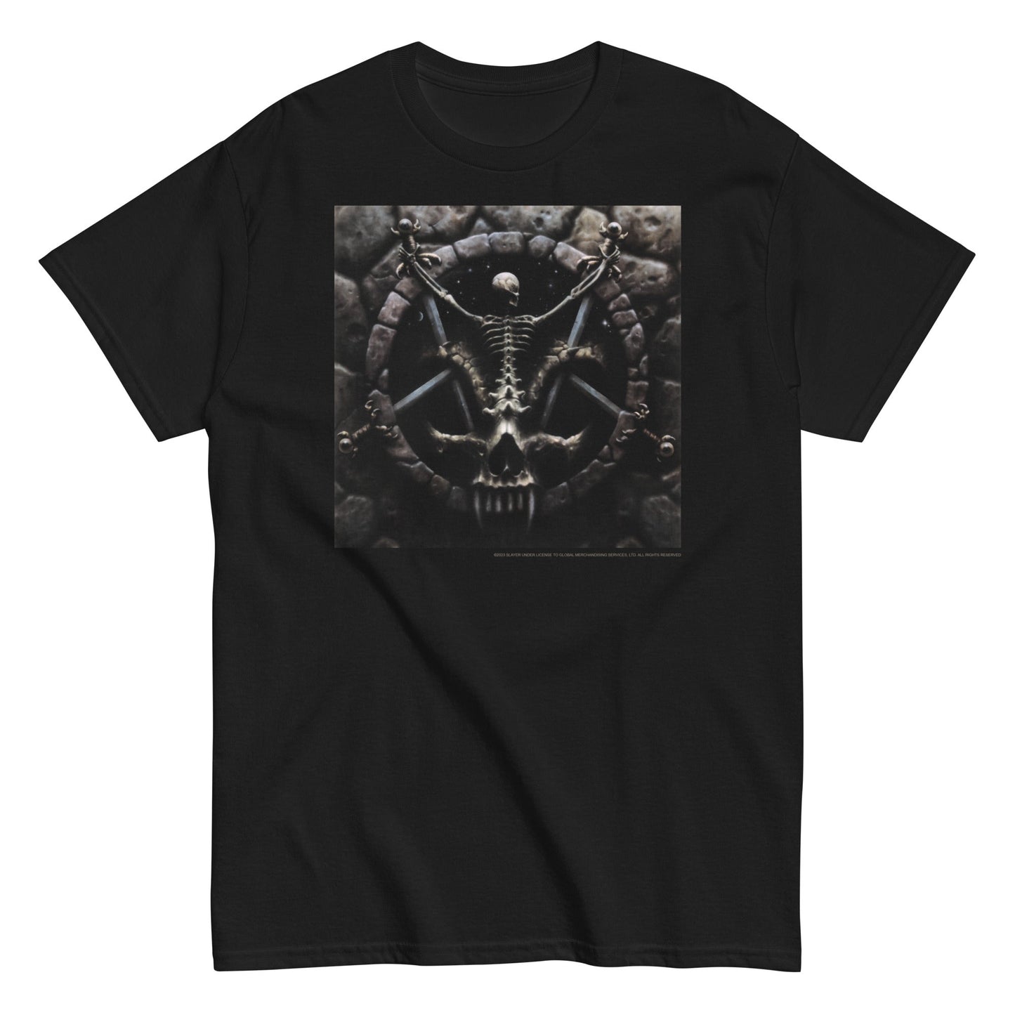 Slayer - Skeleton Pentagram T-Shirt Black