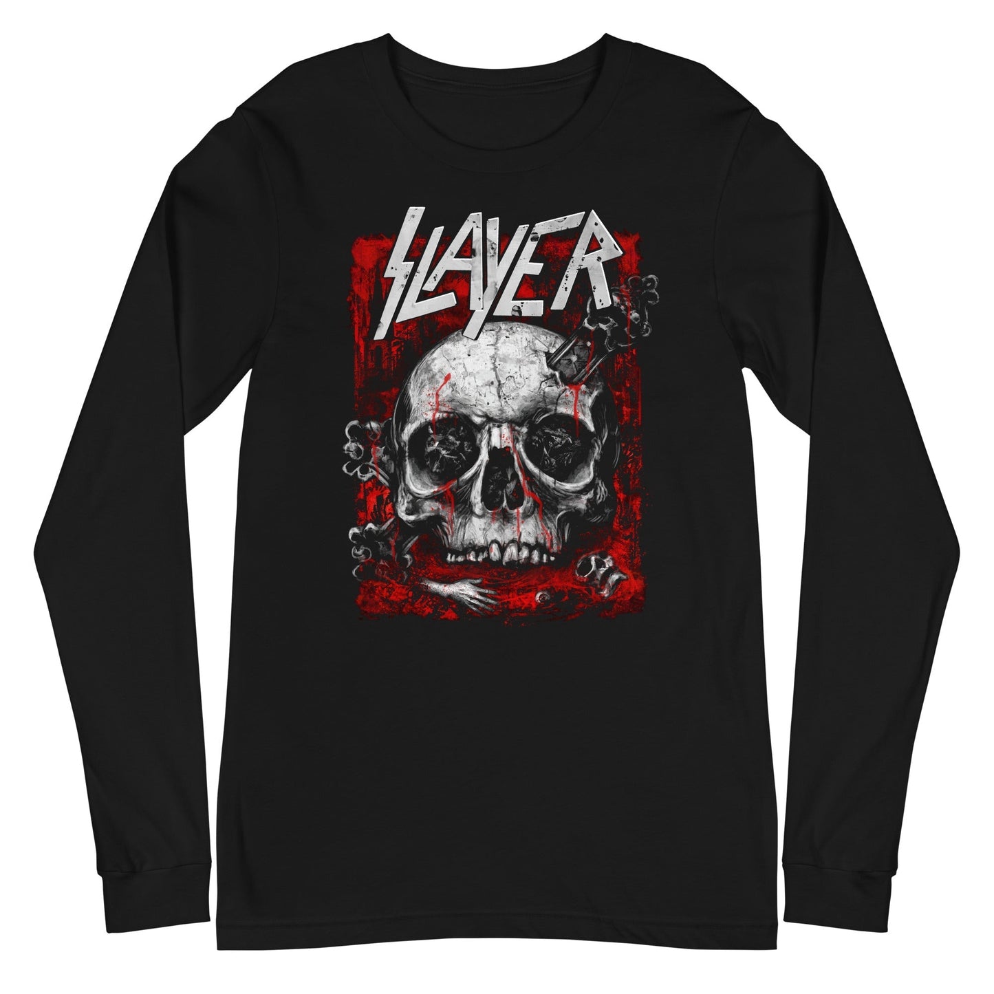 Slayer - Skull Logo Long Sleeve T-Shirt Black