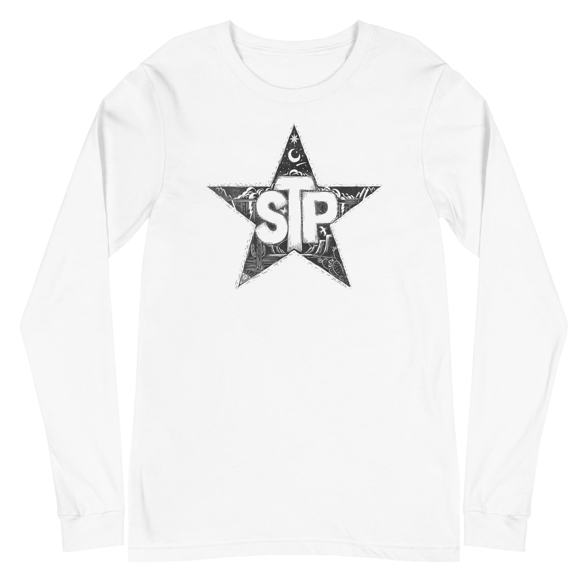 Stone Temple Pilots - Star Long Sleeve T-Shirt White