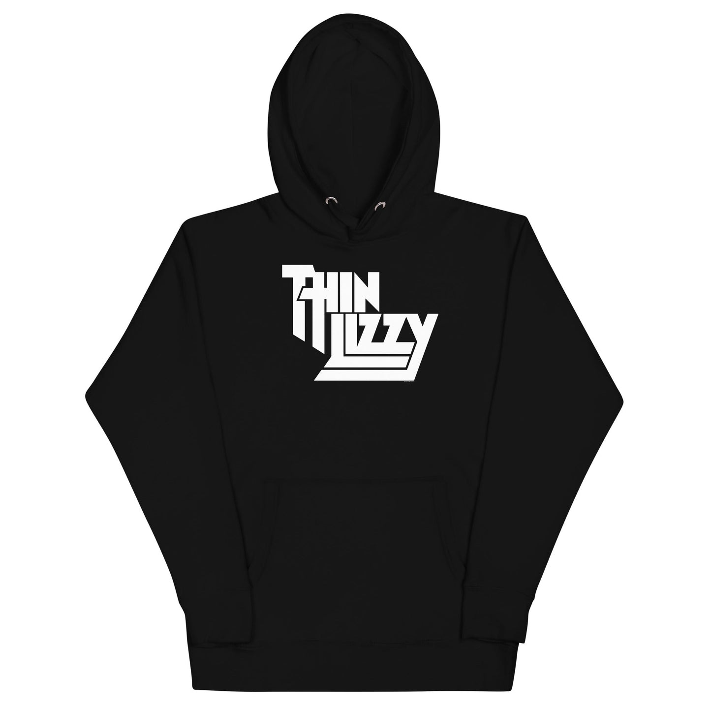 Thin Lizzy - Classic White Logo Hoodie Black