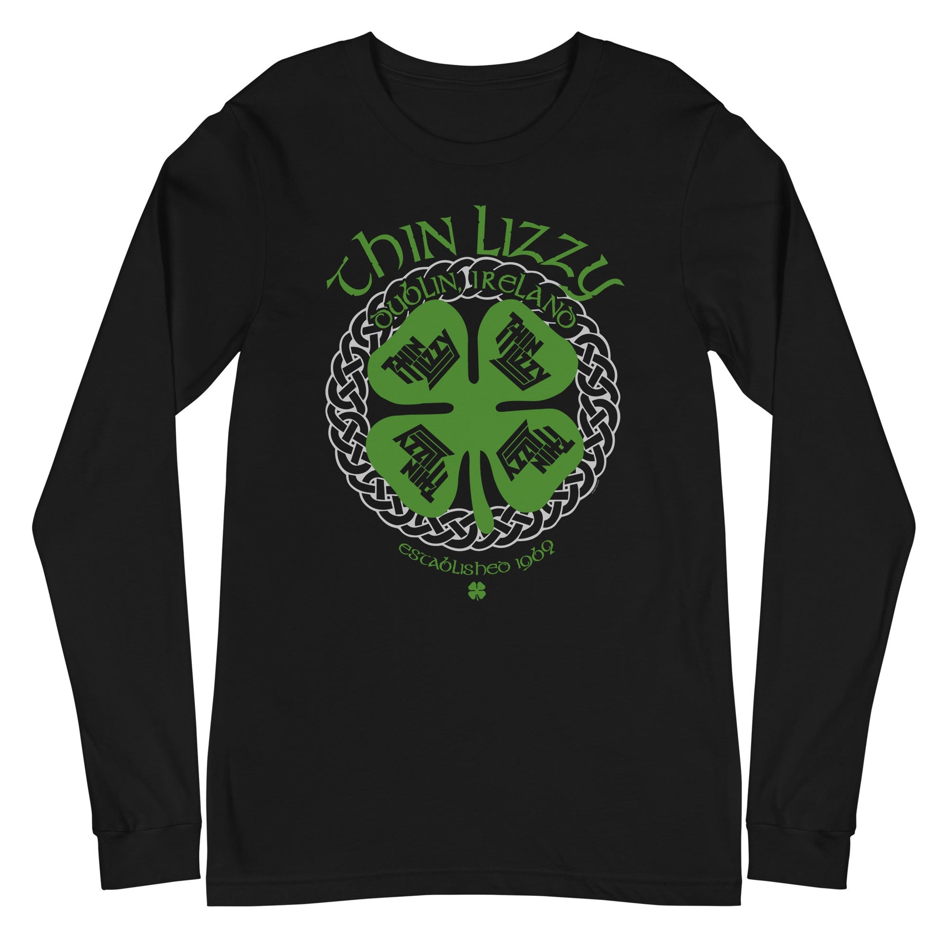 Thin Lizzy - Shamrock Long Sleeve T-Shirt Black