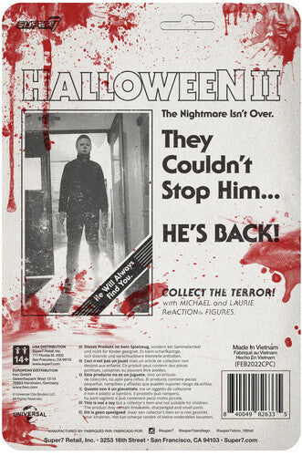 Michael Myers Super7 - Halloween 2 ReAction Wave 1 - Michael Myers (Blood Splatter WHOLESALE EXCLUSIVE) (Collectible, Figure)