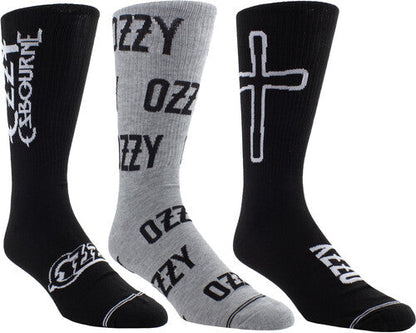 Perri's - Ozzy Osbourne - Crew Socks (3 Pack Collector Guitar Shape Tin) (Large Item, Socks, 3 Pack)