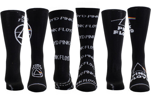 Perri's - Pink Floyd - Crew Socks (3 Pack Collector Guitar Shape Tin) (Large Item, Socks, 3 Pack)