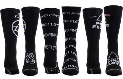 Perri's - Pink Floyd - Crew Socks (3 Pack Collector Guitar Shape Tin) (Large Item, Socks, 3 Pack)