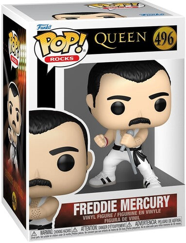 Funko POP! Rocks: Queen - Freddie Mercury (White Singlet) (Vinyl Figure, Collectible)