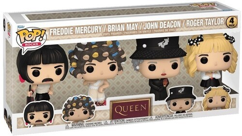 Funko POP! Rocks: Queen - I Want to Break Free 4-Pack (Large Item, Vinyl Figure, Collectible, 4 Pack)
