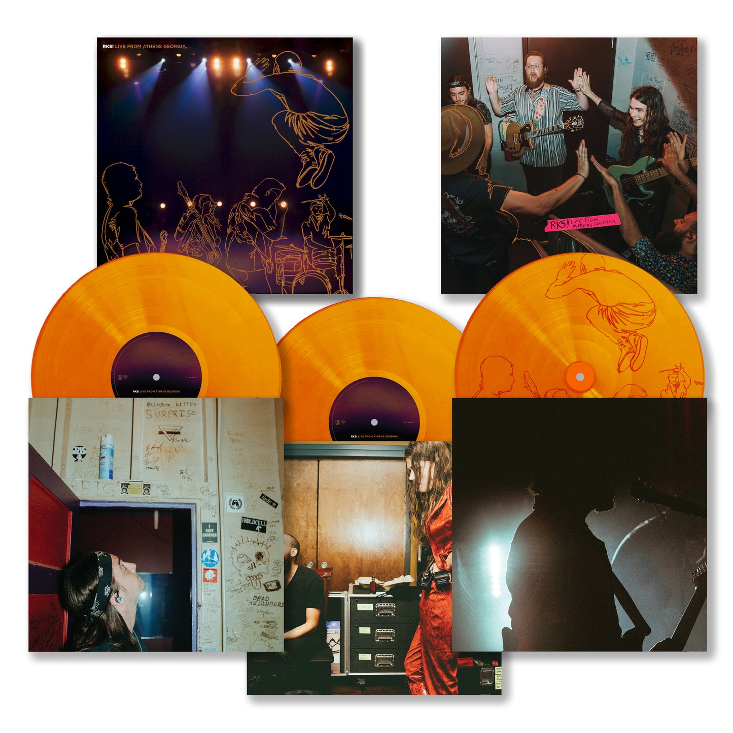 Rainbow Kitten Surprise RKS Live From Athens Georgia tangerine orange 3LP vinyl cover