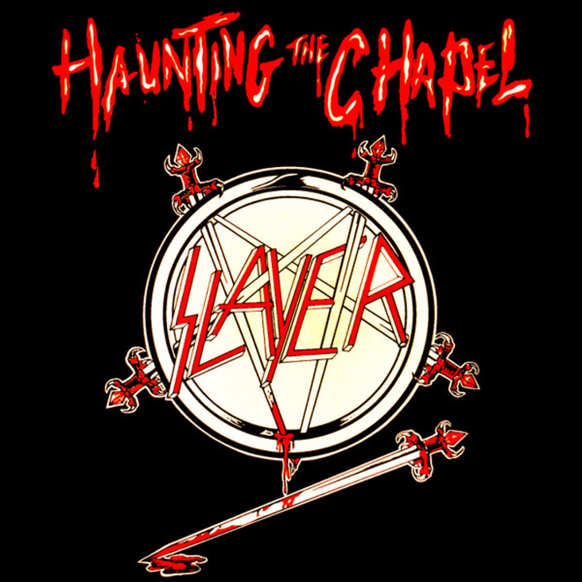 Slayer Haunting The Chapel (Colored Vinyl, Red & White Marble)