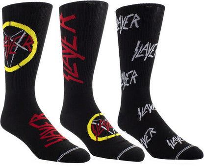 Perri's - Slayer - Crew Socks (3 Pack Collector Guitar Shape Tin) (Large Item, Socks, 3 Pack)