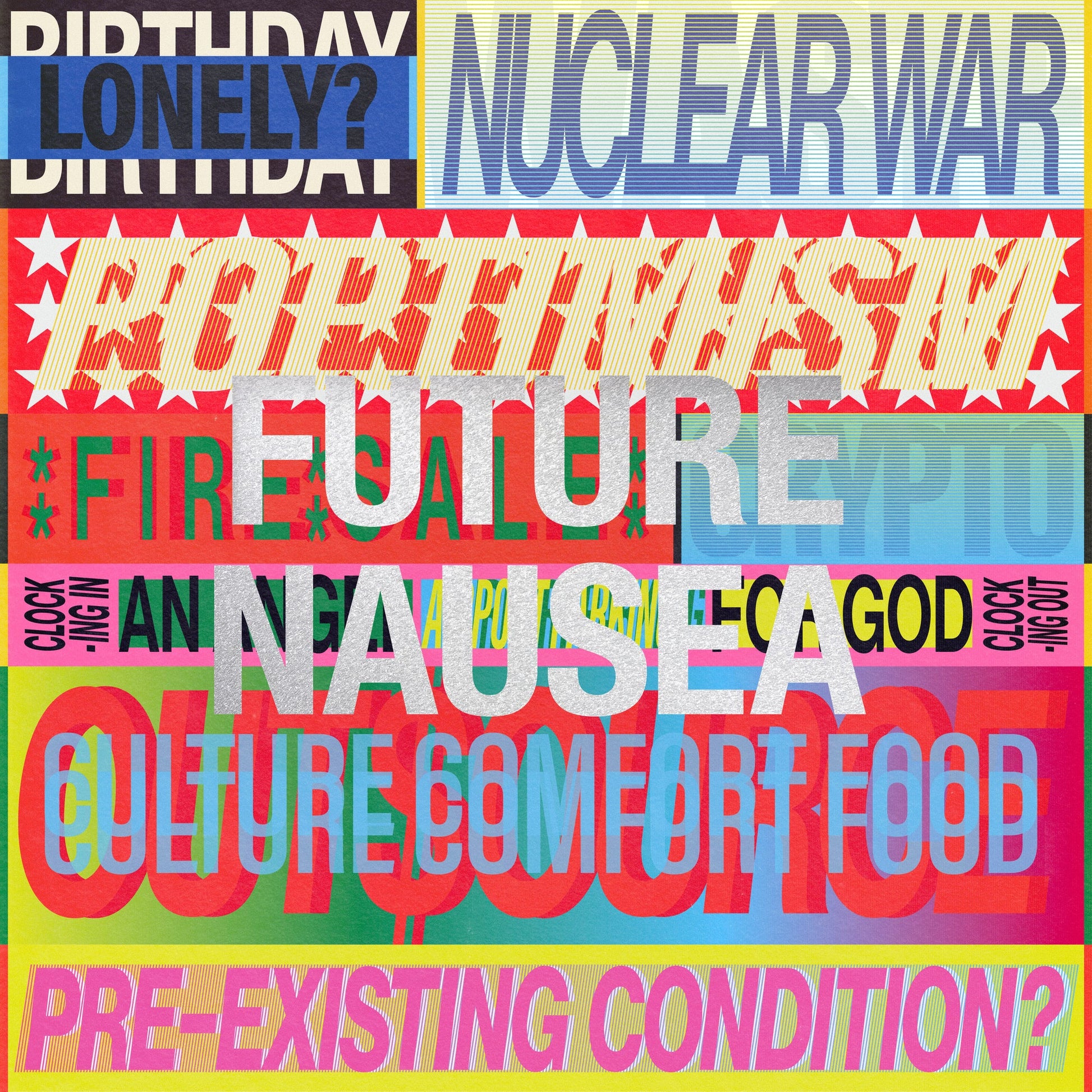 Future Nausea [White W/ Blue, Red & Gold Splatter]
