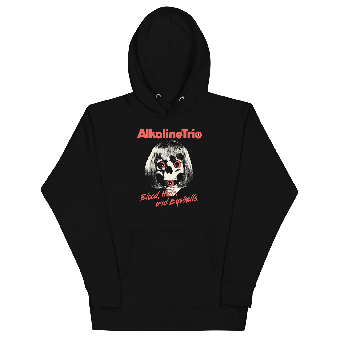 Alkaline Trio Wig Skull Hoodie Black