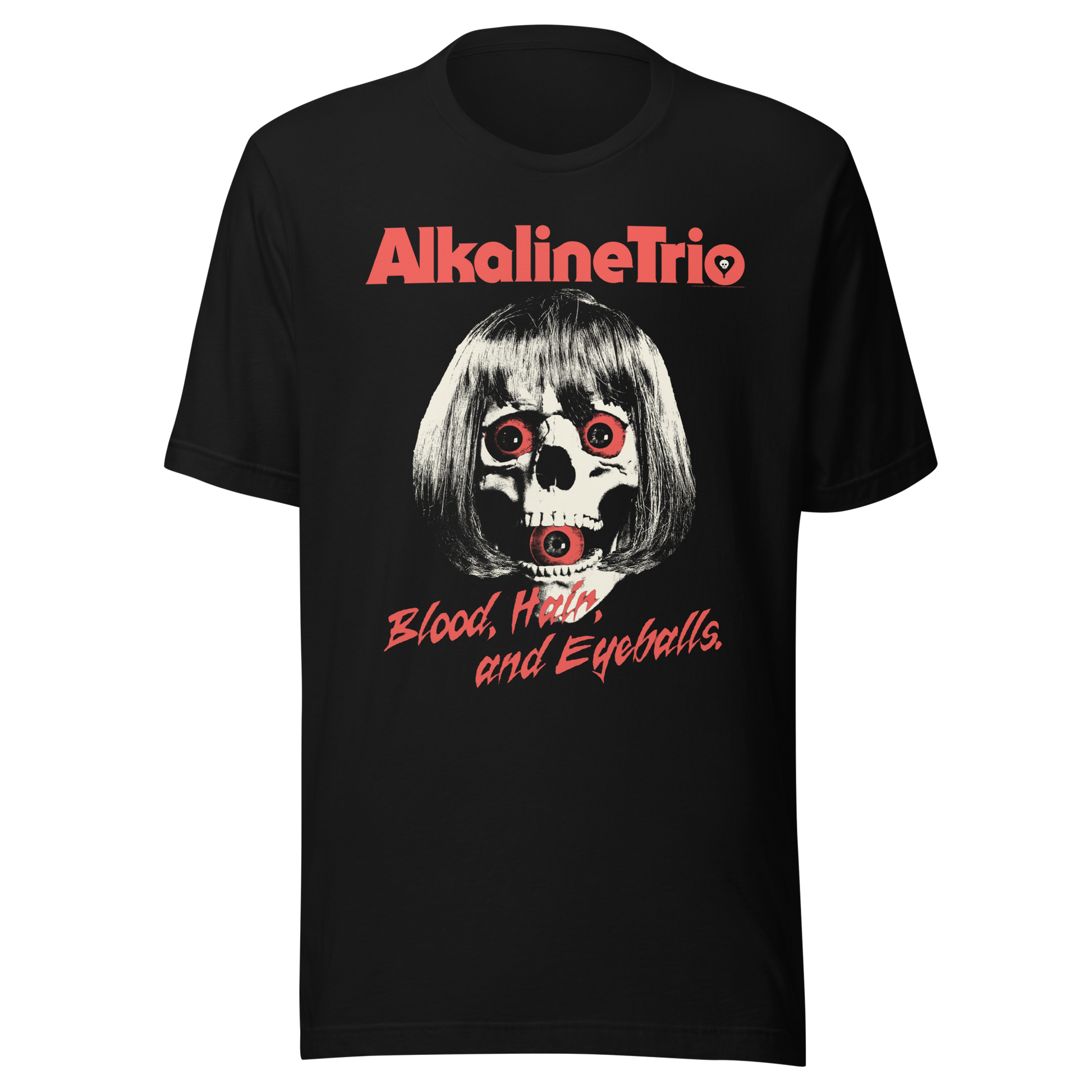 Alkaline Trio Wig Skull T-Shirt Black